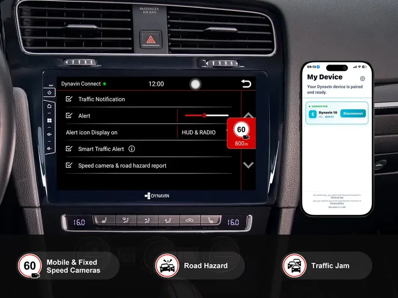 DYNAVIN D10-3B Premium – Autoradio Android 14 10,1 pouces pour Volkswagen Golf 7 avec CarPlay sans fil