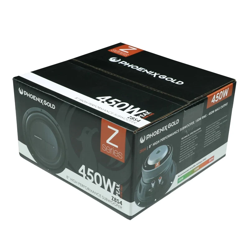 PHOENIX GOLD Z8S4 – Subwoofer 20 cm (8″) 150 W RMS 4 Ω | Série Z