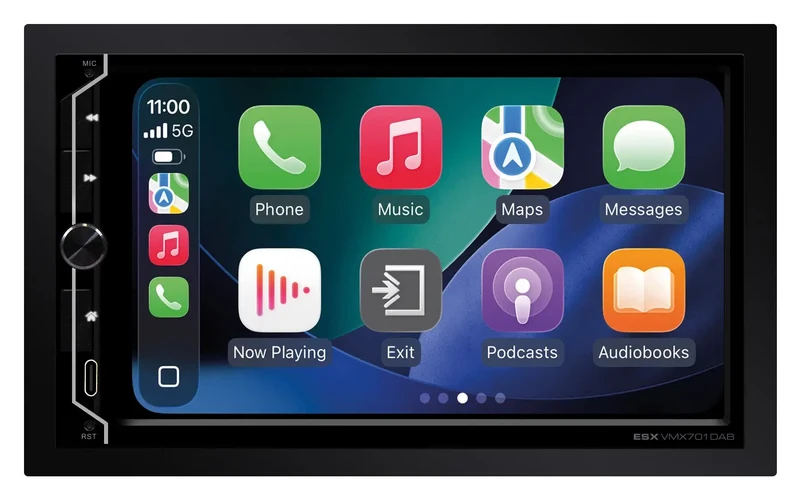 ESX VMX701DAB – Autoradio 2-DIN 7 pouces avec CarPlay, Android Auto et DSP