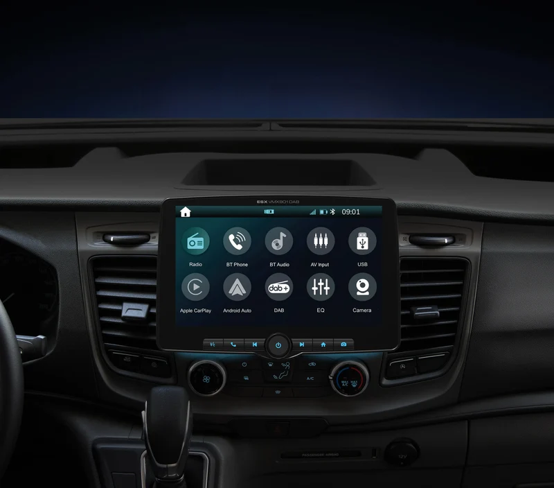 ESX VMX901DAB – Autoradio 1-DIN 9 pouces avec CarPlay, Android Auto et DAB+