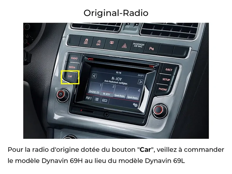 DYNAVIN D10-69L Premium – Autoradio Android 14 9 pouces pour Volkswagen Polo 6R avec CarPlay sans fil, Android Auto et DSP