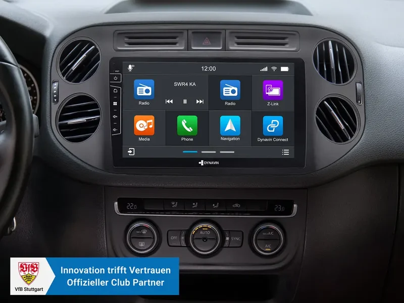 DYNAVIN D10-83B Premium – Autoradio Android 9 pouces pour VW Tiguan et Golf 5 Plus avec CarPlay sans fil
