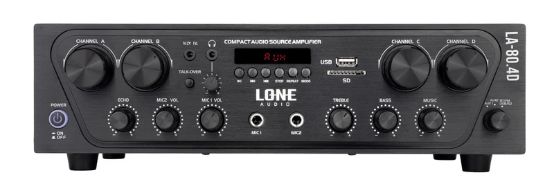 AMPLIFICATEUR STÉRÉO 4 x 80W en 4 et 8Ω