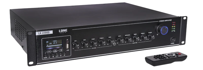 AMPLIFICATEUR MÉLANGEUR MULTIMÉDIA 2x200W EN 8 Ω