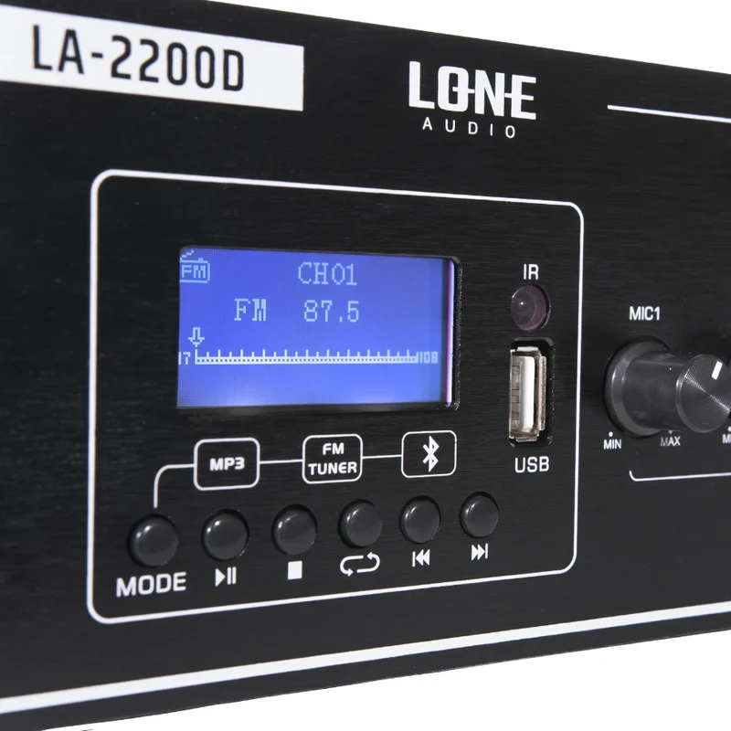 AMPLIFICATEUR MÉLANGEUR MULTIMÉDIA 2x200W EN 8 Ω