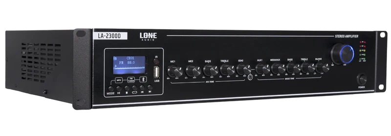 AMPLIFICATEUR MÉLANGEUR MULTIMÉDIA 2x300W EN 8 Ω