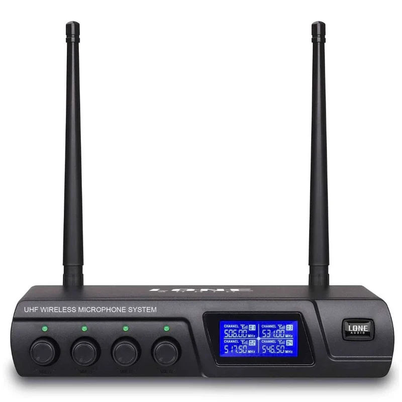 SYSTEME DE MICROPHONE HF A 4 CANAUX AVEC 4 MICROS MAIN