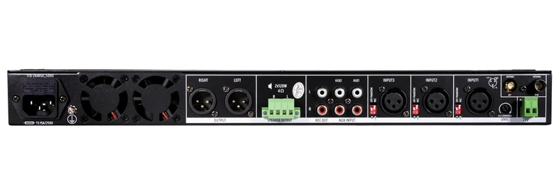 AMPLIFICATEUR MÉLANGEUR CLASS D STÉRÉO 2x120W EN 4Ω