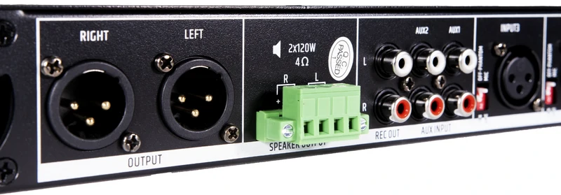 AMPLIFICATEUR MÉLANGEUR CLASS D STÉRÉO 2x120W EN 4Ω