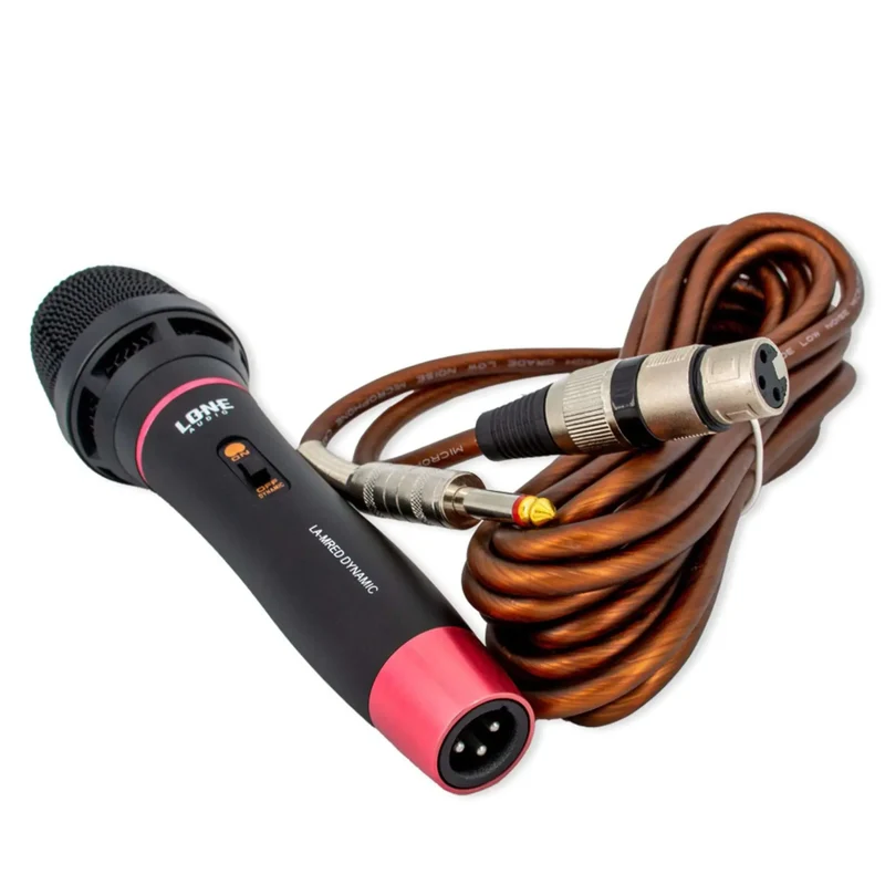 MICROPHONE DYNAMIQUE A MAIN FILAIRE ROUGE