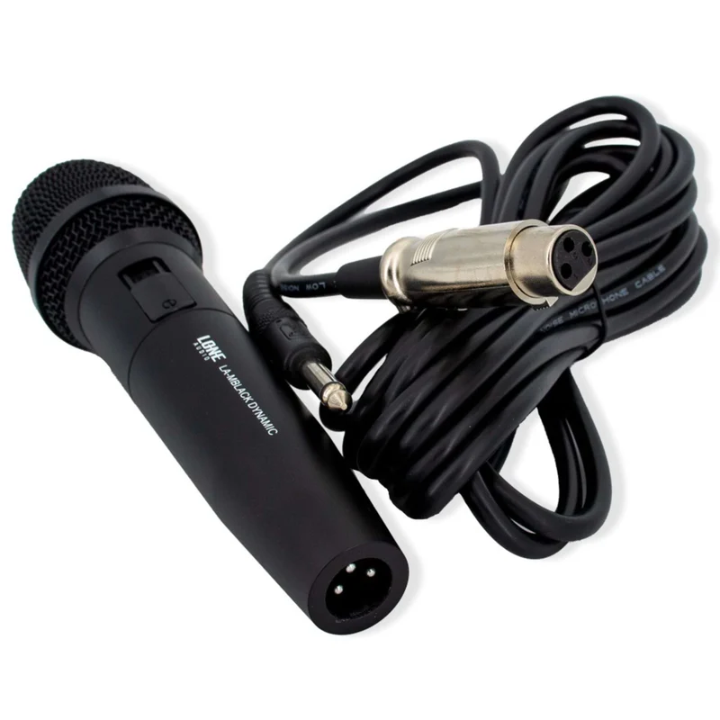 MICROPHONE DYNAMIQUE A MAIN FILAIRE NOIRE