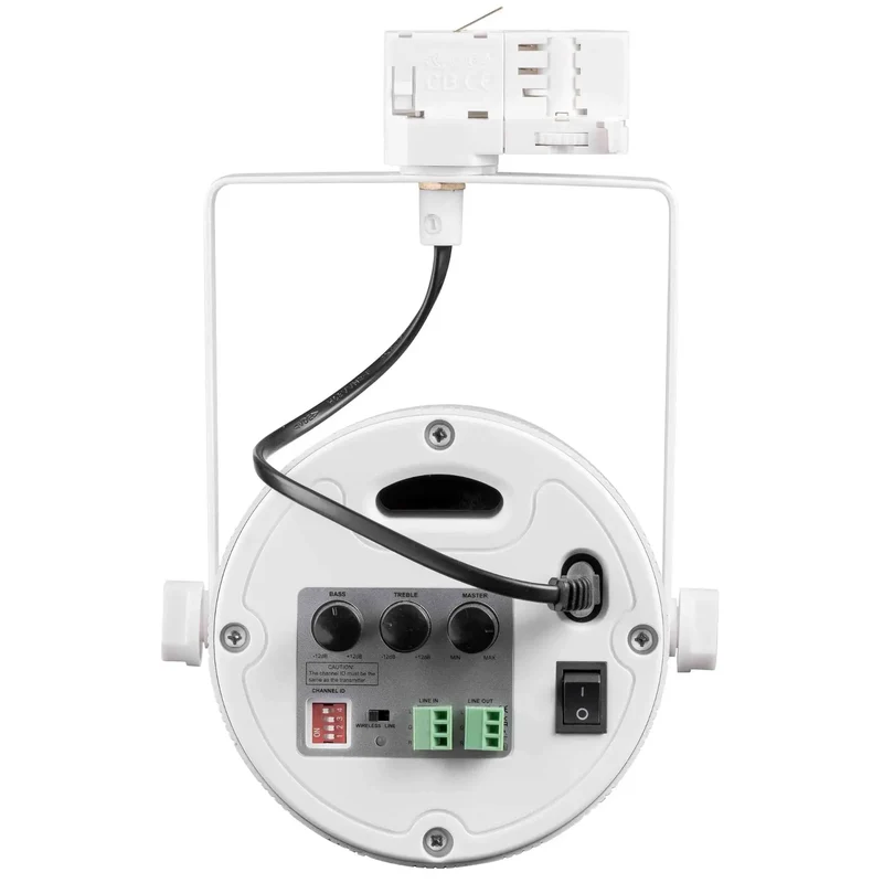 HAUT PARLEUR SPOT SANS FILS BLANC 15W SUR RAIL