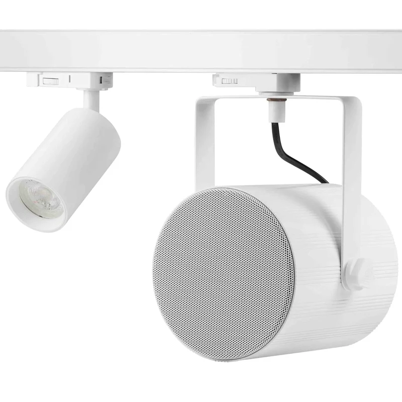 HAUT PARLEUR SPOT SANS FILS BLANC 15W SUR RAIL