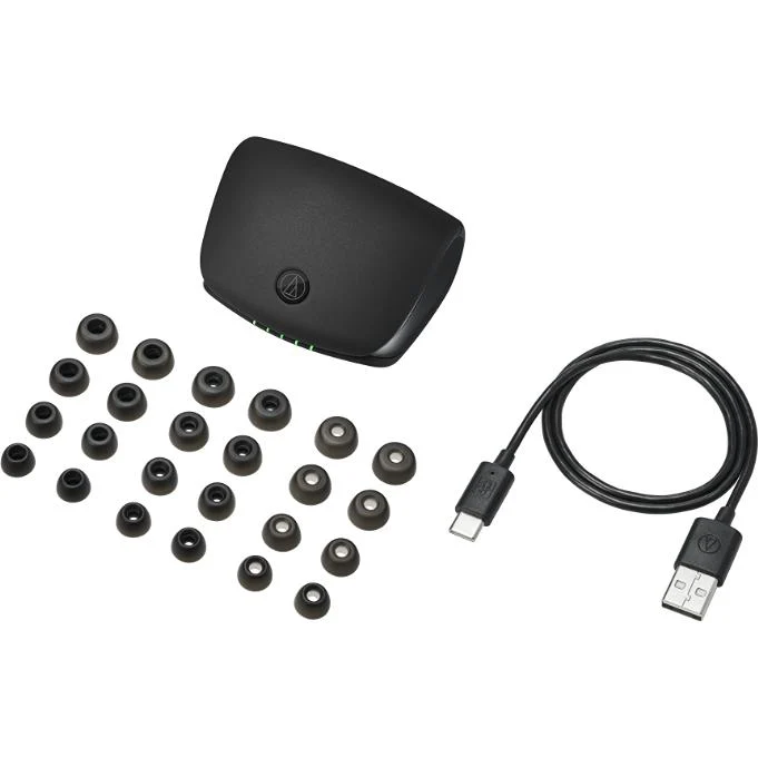 Écouteurs boutons sans fil BT à réduction de bruit, Audio-Technica TWX9MK2-BK - Noir