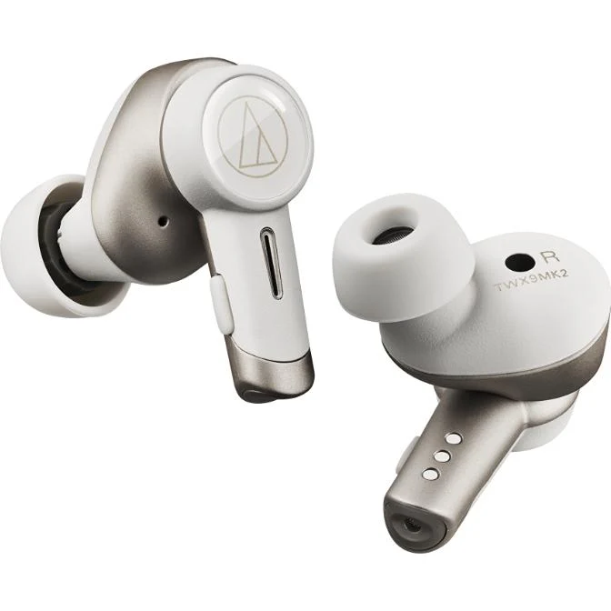 Écouteurs boutons sans fil BT à réduction de bruit, Audio-Technica TWX9MK2- WH -Blanc