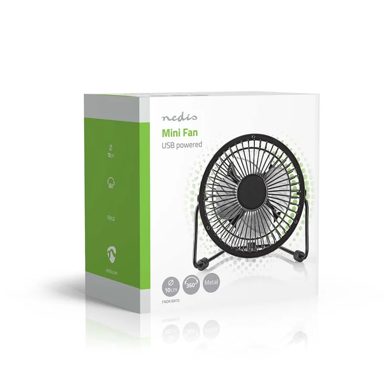 Tafelventilator USB Gevoed - Diameter: 100 mm - 3W