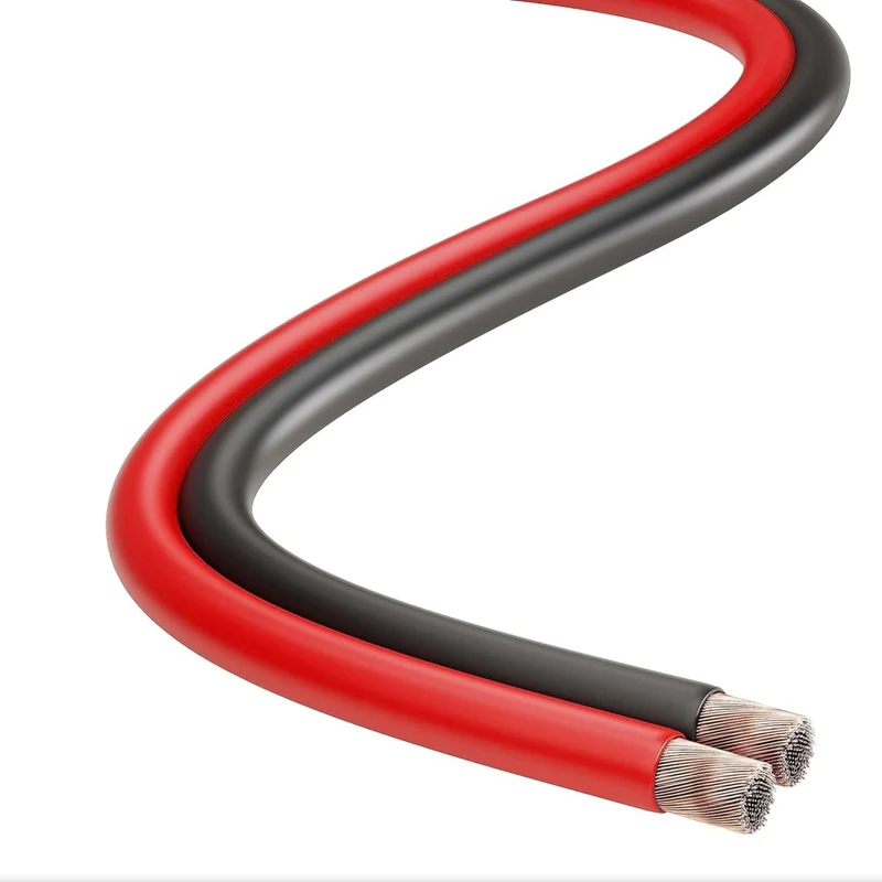 CABLE HAUT PARLEUR 2 x 4,0 mm x 100 m ROUGE ET NOIR