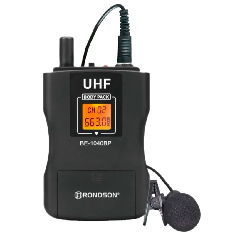 ENSEMBLE RÉCEPTEUR UHF AVEC 2 MICROPHONES MAIN ET 2 MICRO-CRAVATES