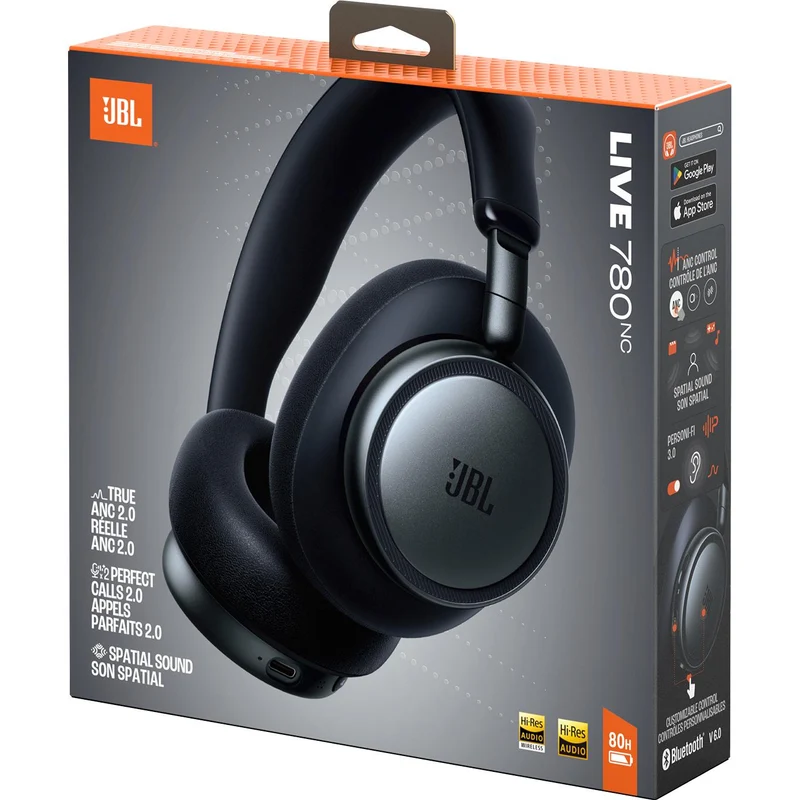 Casque d'écoute sans fil. JBL Live 780NC - Noir