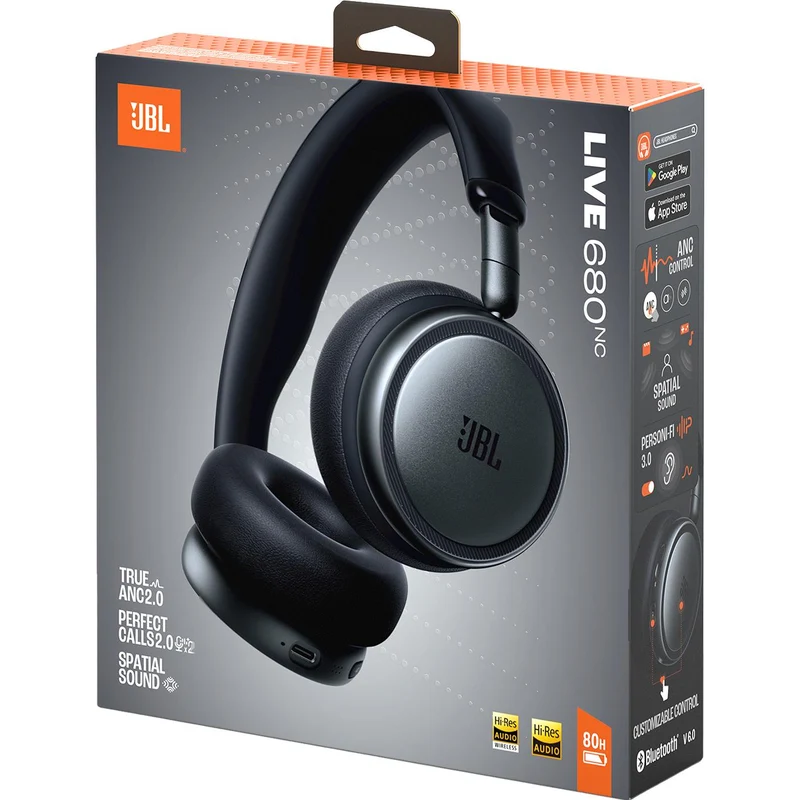 Casque d'écoute sans fil. JBL Live 680NC - Noir