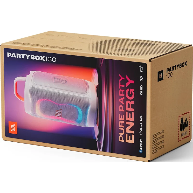 Haut-parleur sans fil Bluetooth. PartyBox Go 2 Plus, JBL PB130-WH - Blanc