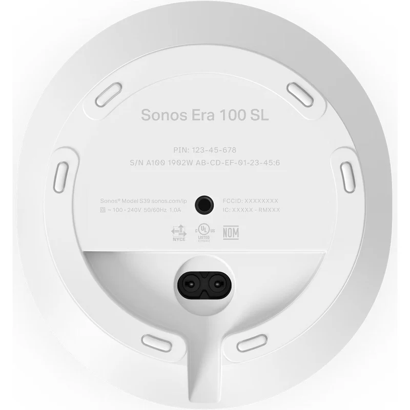 Enceinte multipièces sans fil (pas de contrôle par la voix) Wi-Fi, Sonos Era 100SL - Blanc