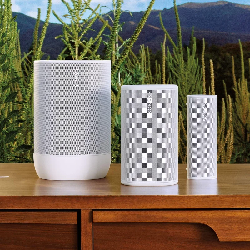 Enceinte portable à commande Vocale, WiFi, Bluetooth, résistant à l'eau, Sonos PLAYPUS1 - Blanc