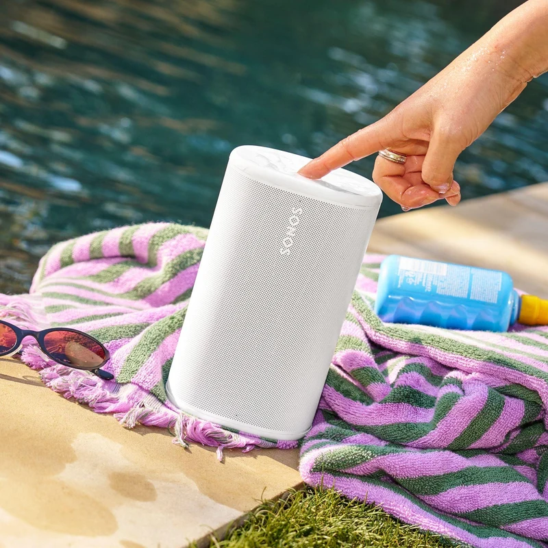 Enceinte portable à commande Vocale, WiFi, Bluetooth, résistant à l'eau, Sonos PLAYPUS1 - Blanc