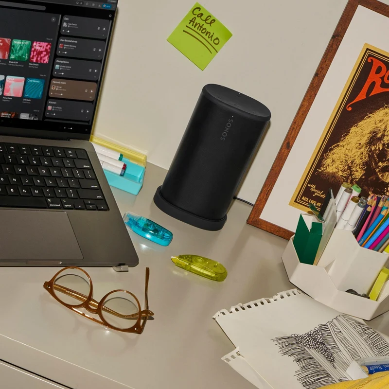 Enceinte portable à commande Vocale, WiFi, Bluetooth, résistant à l'eau, Sonos PLAYPUS1 - Noir