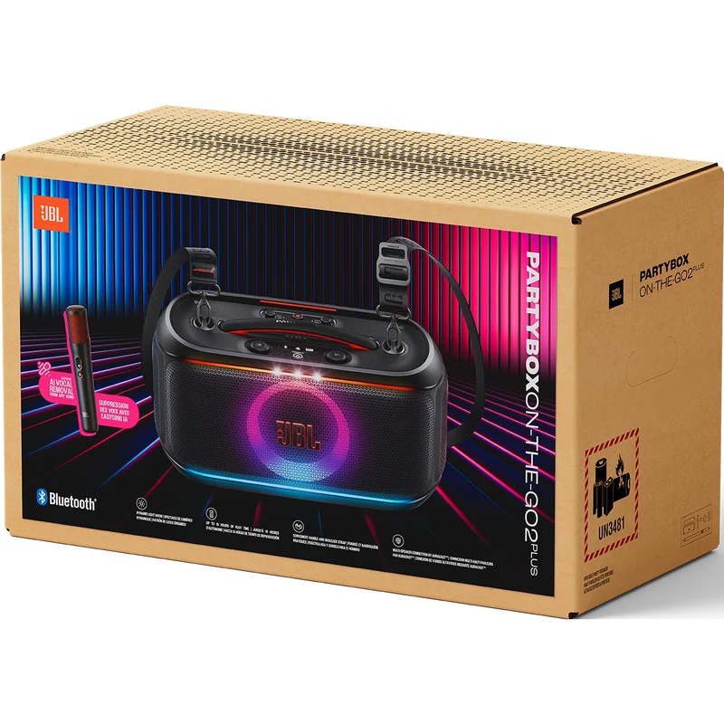 Haut-parleur sans fil Bluetooth. PartyBox Go 2 Plus, JBL PBOTG2P-BK - Noir
