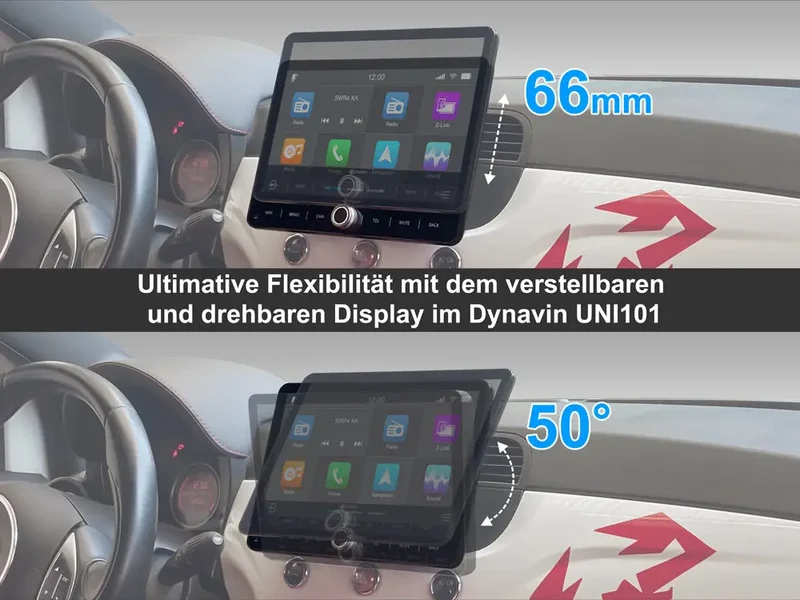 DYNAVIN D9-UNI101 Premium – Autoradio Android 1 DIN 10,1″ avec DSP, Head-Up Display, CarPlay & Android Auto