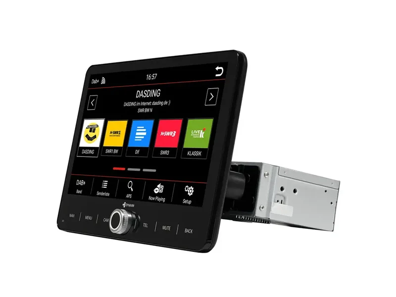 DYNAVIN D9-UNI101 Premium – Autoradio Android 1 DIN 10,1″ avec DSP, Head-Up Display, CarPlay & Android Auto