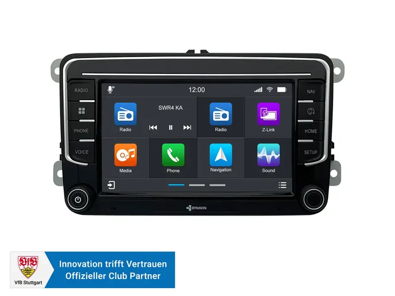 DYNAVIN D9-V7 Premium – Autoradio Android 7” pour VW avec DSP 4x100W, CarPlay & Head-Up Display