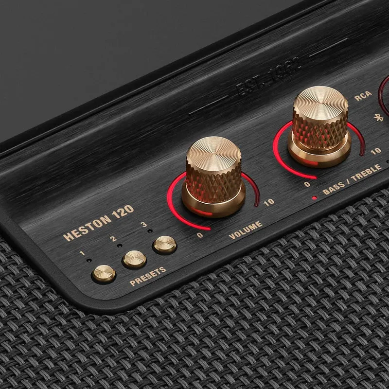 Barre de son 5.1,2 canaux Atmos, Marshall HESTON 120-BK - Noir