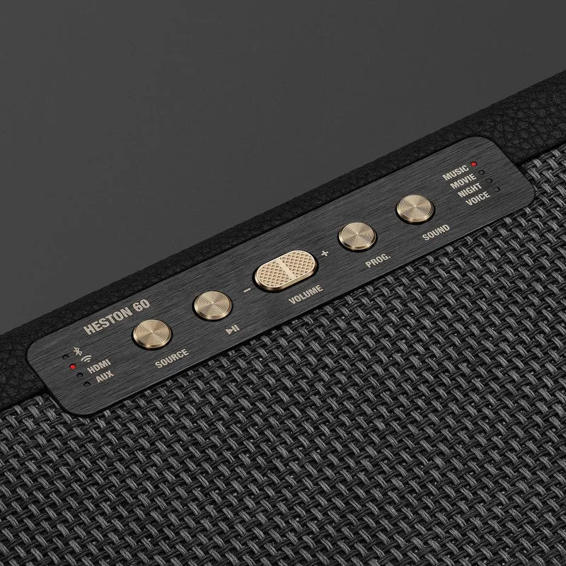Barre de son 5.0 canaux Atmos, Marshall HESTON 60-BK - Noir