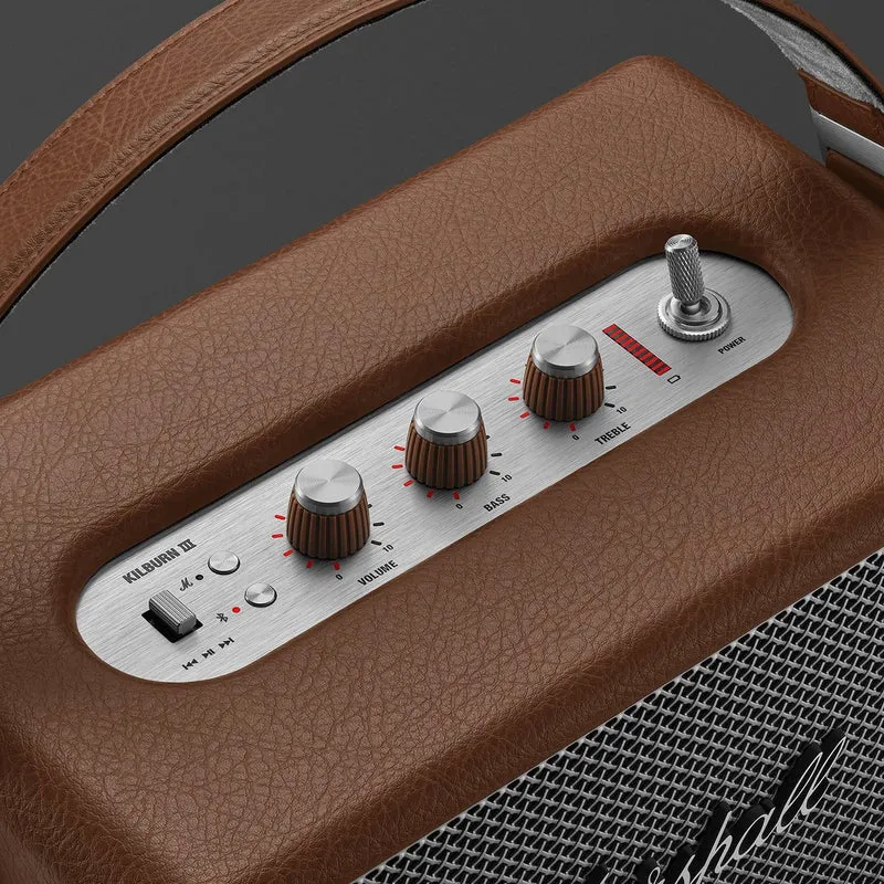 Enceinte portable sans fil Bluetooth, Marshall KILLBURN III-BR - Brun