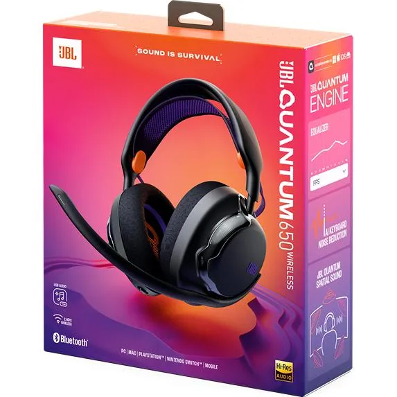Casque gaming professionnel PC filaire, JBL QTUM650X - Noir