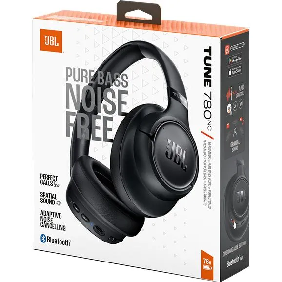 Casque d'écoute sans fil à réduction de bruit. JBL Tune 780NC - Noir