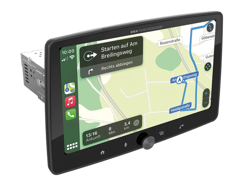 ESX VMX1000DAB – Autoradio 1-DIN Universel avec Écran 10,1“ Multi-Angle et DAB