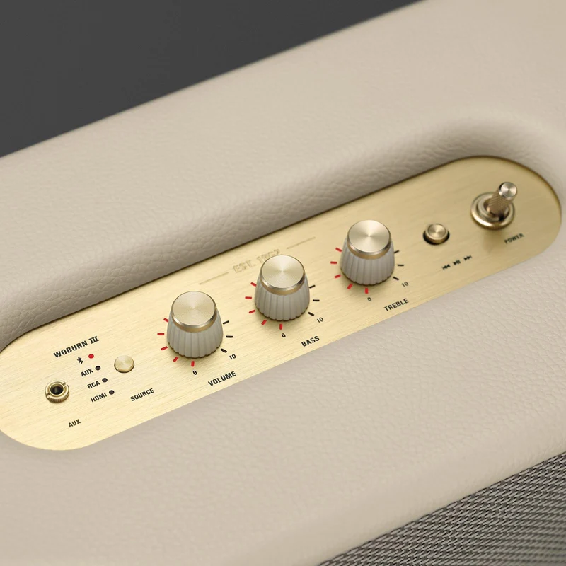 Enceinte portable sans fil Bluetooth, Marshall WOBURN III-CRM - Creme