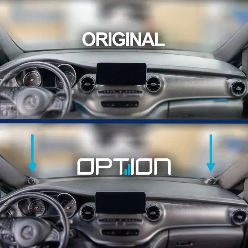 OPTION SET-334 – Système audio DSP V2 avec amplificateur, subwoofer et haut-parleurs avant pour Mercedes Vito W447