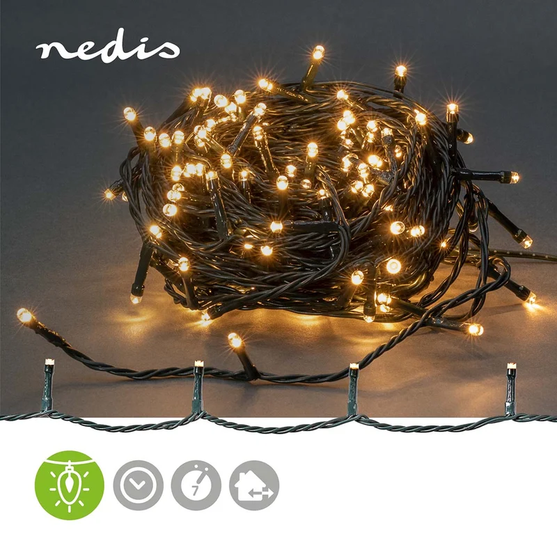 Kerstverlichting Koord - 180 LED's - Warm Wit