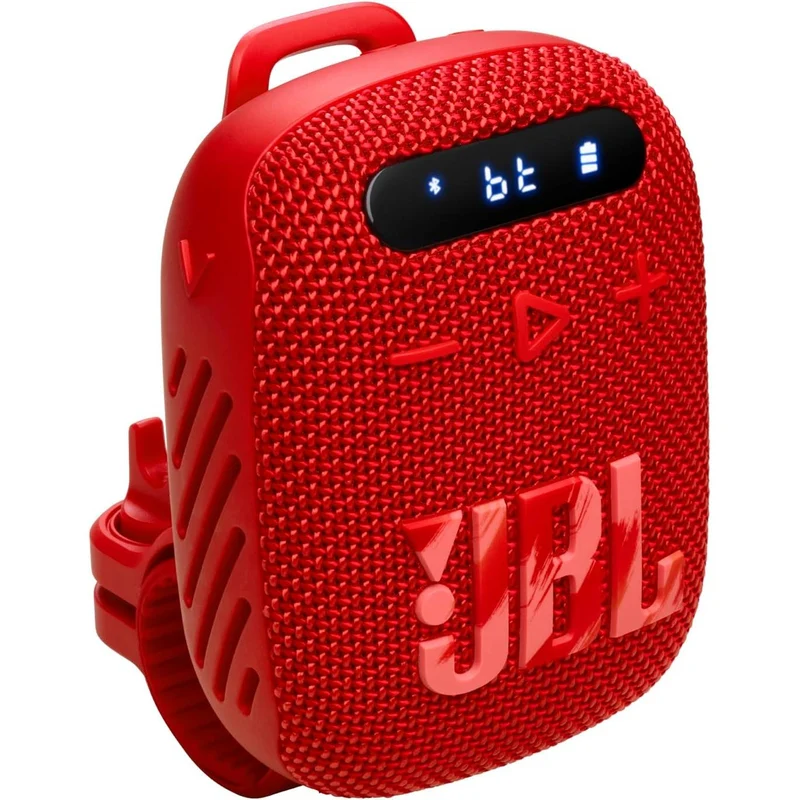 Enceinte Support de Guidon FM Bluetooth étanche à l'eau, JBL WIND3 - Rouge