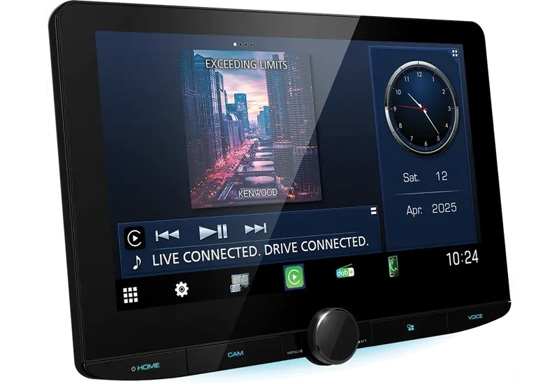 Kenwood DMX9724XDS – Autoradio 1DIN HD 10,1" avec Apple CarPlay, Android Auto et DAB+