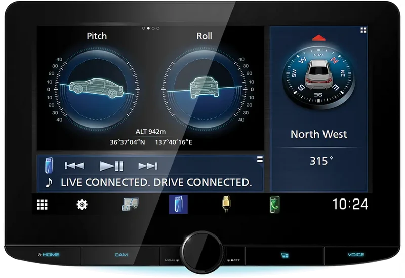 Kenwood DMX9724XDS – Autoradio 1DIN HD 10,1" avec Apple CarPlay, Android Auto et DAB+