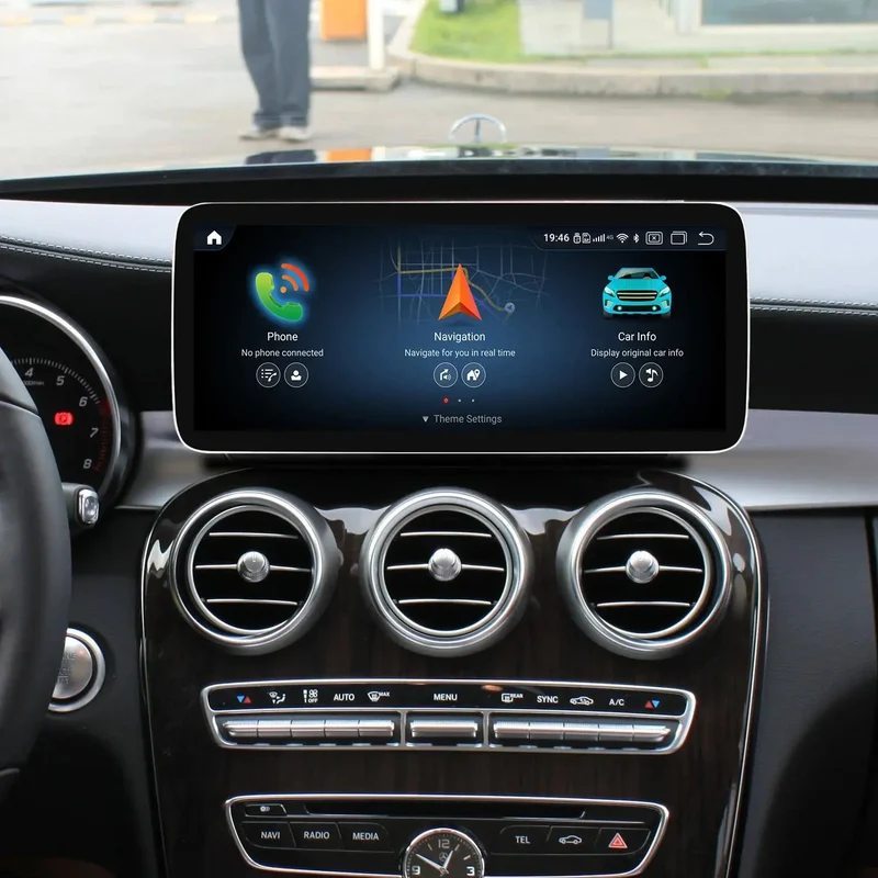 JF SOUND JF-032MCO-NTG5.0 – Écran multimédia Android 12” 4G GPS pour Mercedes Classe C / GLC / V (2014–2018)