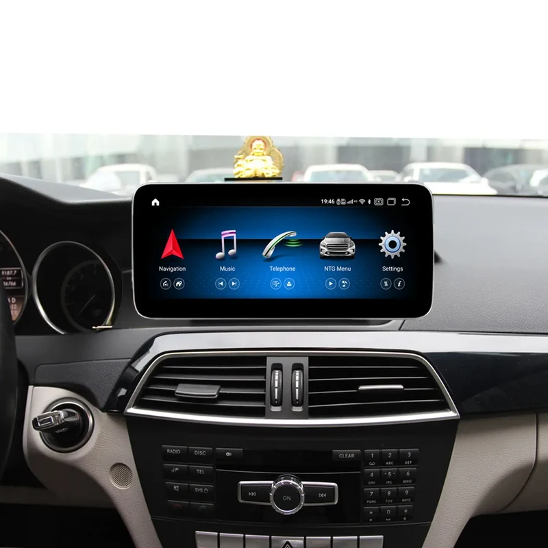 JF SOUND JF-032MCO-NTG4.5 – Écran multimédia Android 12” 4G GPS pour Mercedes Classe C (2010–2012)