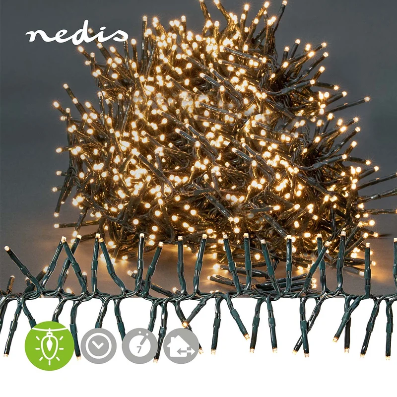 Kerstverlichting Cluster - 1512 LED's - Warm Wit