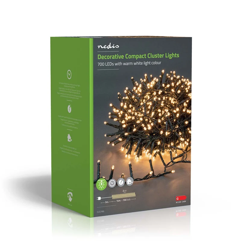 Kerstverlichting Compacte cluster - 700 LED's - Warm Wit