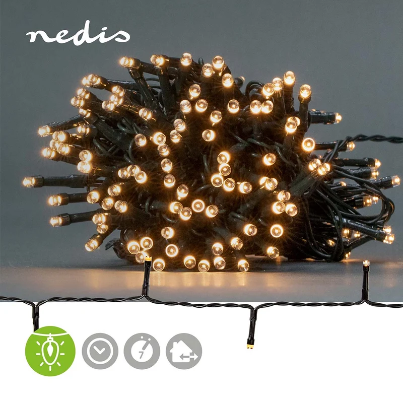 Kerstverlichting Koord - 192 LED's - Warm Wit